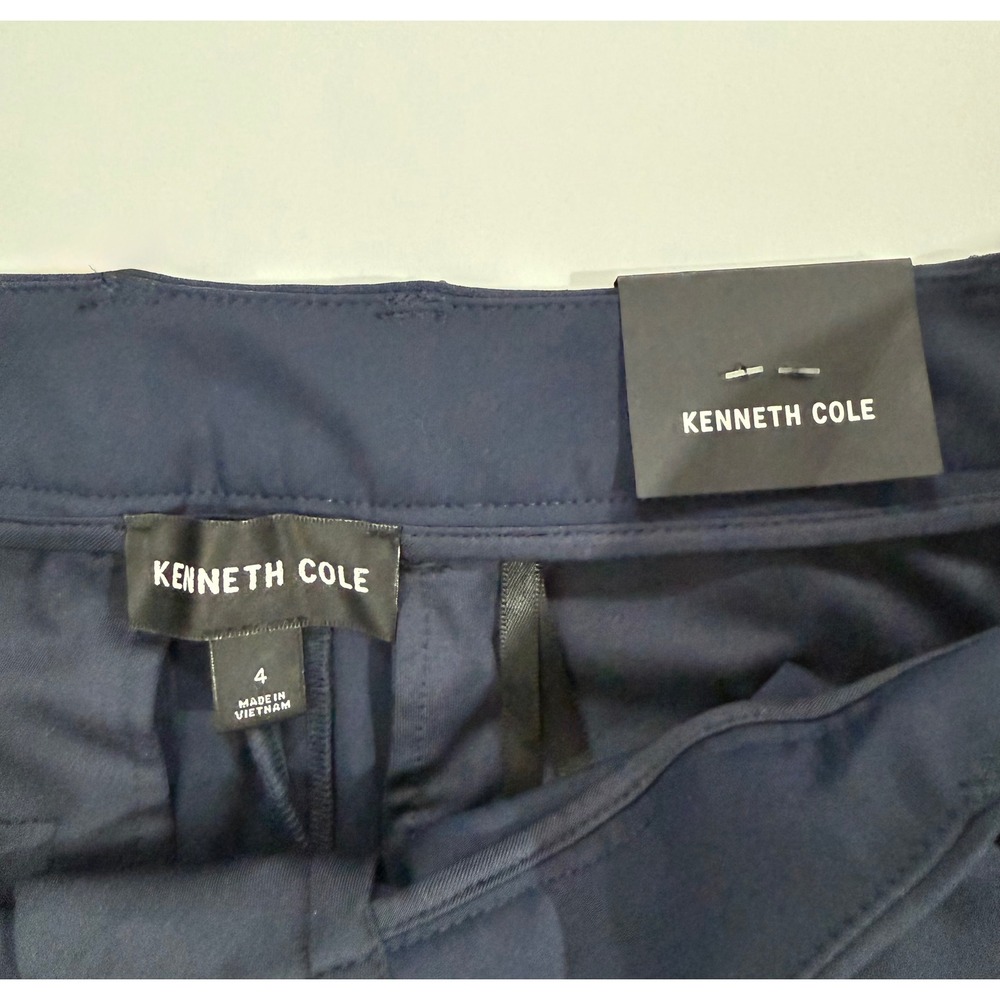 Kenneth Cole Womens Slim Ankle Pants Dark Navy Blue Mid Rise Size 4 NWT W466 - Picture 2 of 10